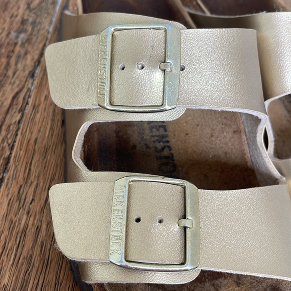 Birkenstock Arizona Gold Birko-Flor 39 / 8-8.5 - Picture 10 of 11